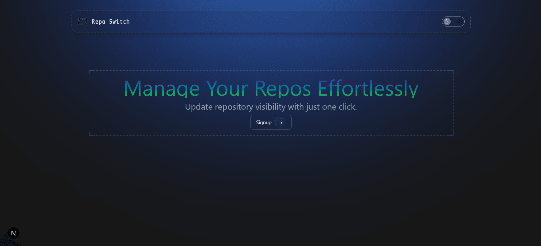 RepoSwitch project screenshot